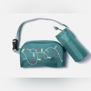 NWT Bullseyes Christmas Lights Waist Fanny Pack With Bottle Holder